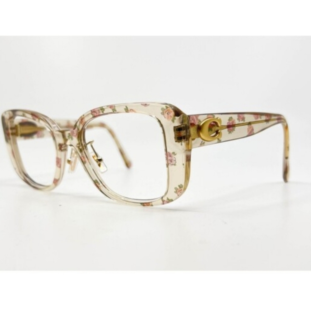 COACH Eyeglasses 9252 Victorian Roses Clear Acrylic Women - Picture 5 of 16